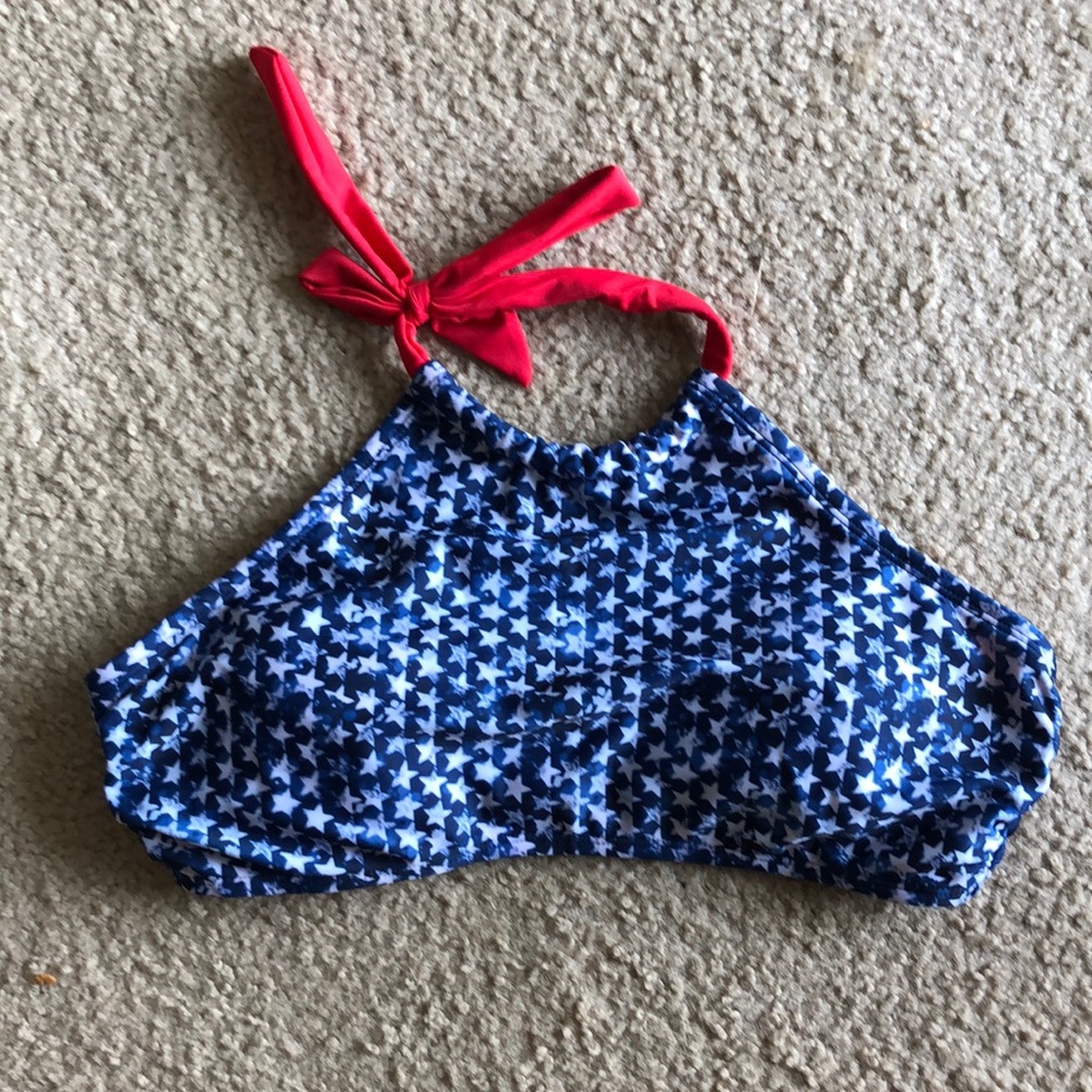 Red White & Blue Bikini Top